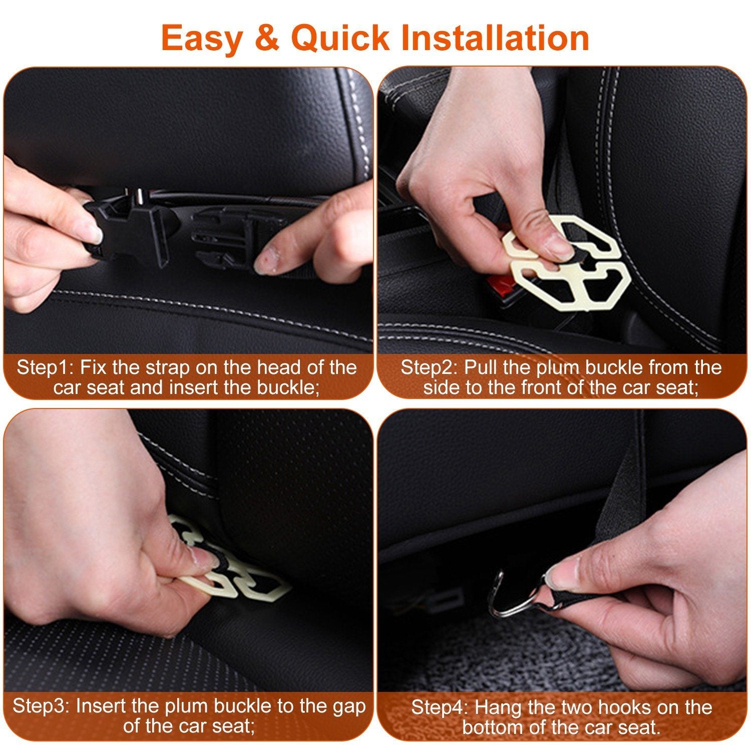 Car Back Seat Organizer with Foldable Table Tray 8 Pockets Outlet View