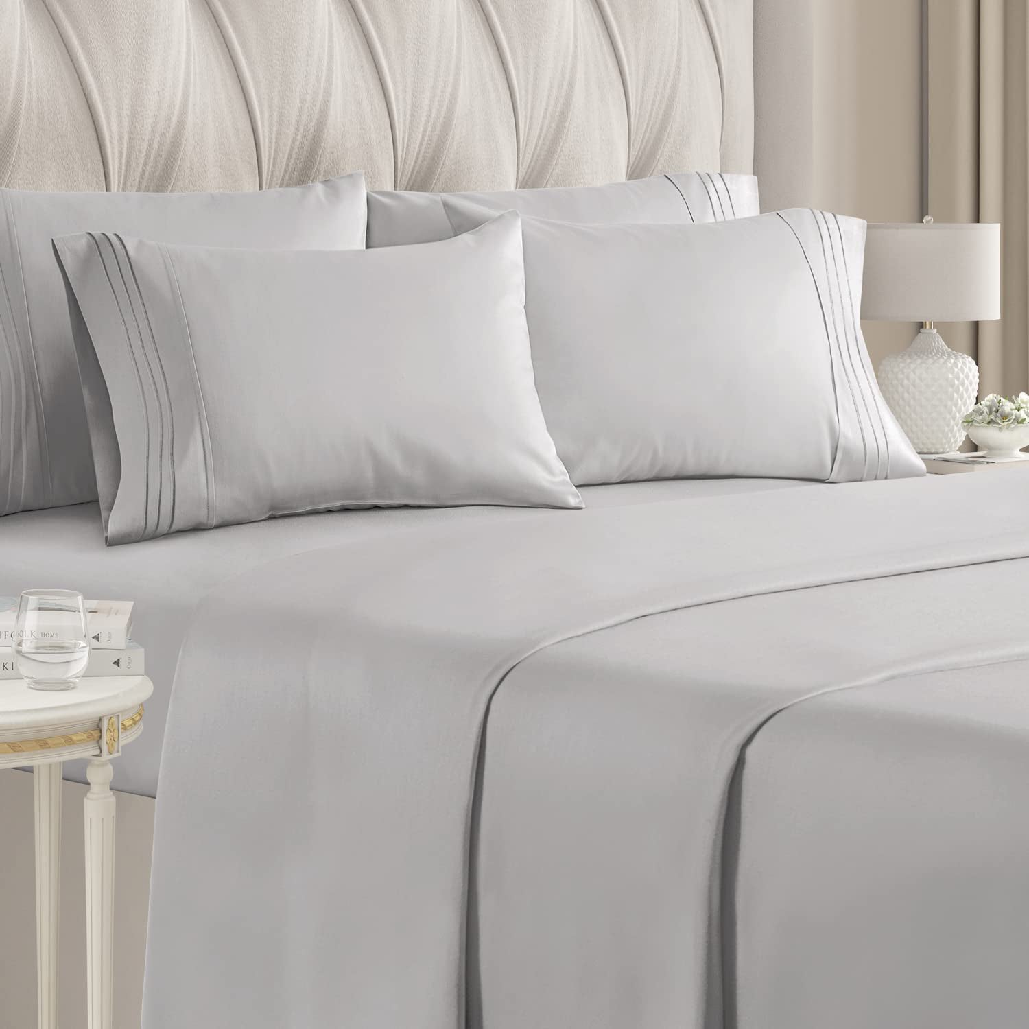 6-Piece Set: Hotel Luxury Bed Sheets Cheap Geniue Stockist