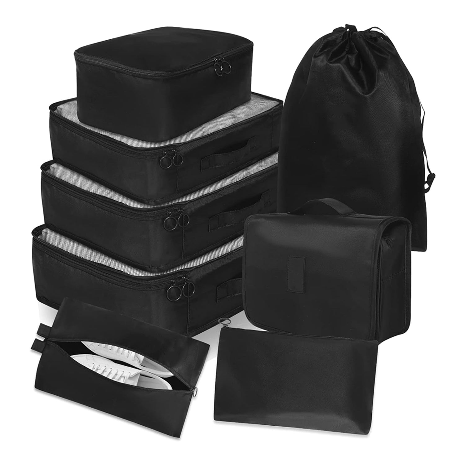 8-Pack: Lightweight Compact Organizing Packing Cubes for Suitcases Travel Essential with Toiletries Bag Discount Cost