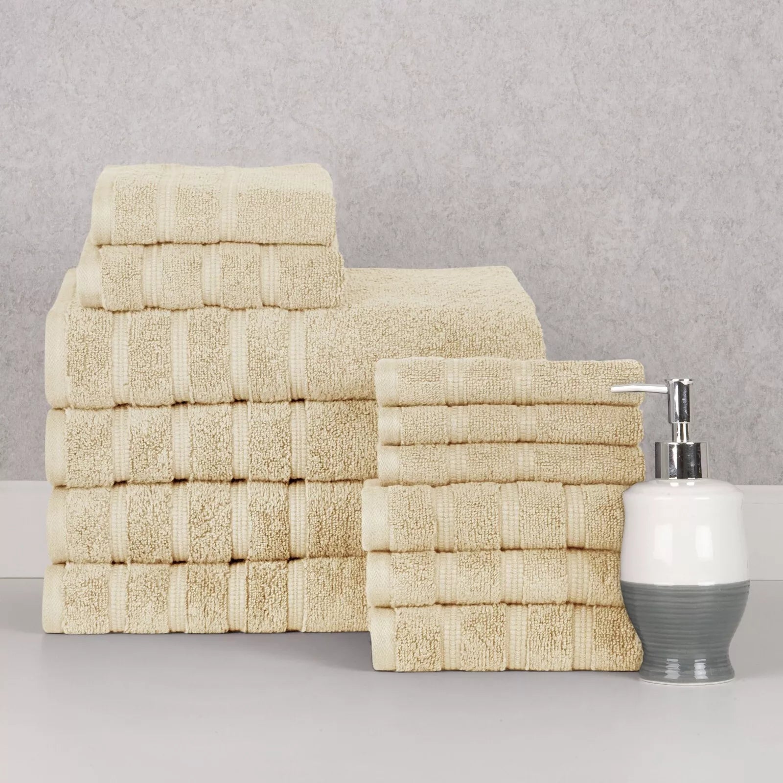 12-Piece Set: Bibb Home Zero Twist Egyptian Cotton Towel Set Free Shipping 2025 Unisex