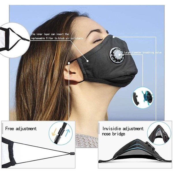 10-Pieces: Double Breathing Valve PM 2.5 Mask Respirator Clearance Huge Surprise