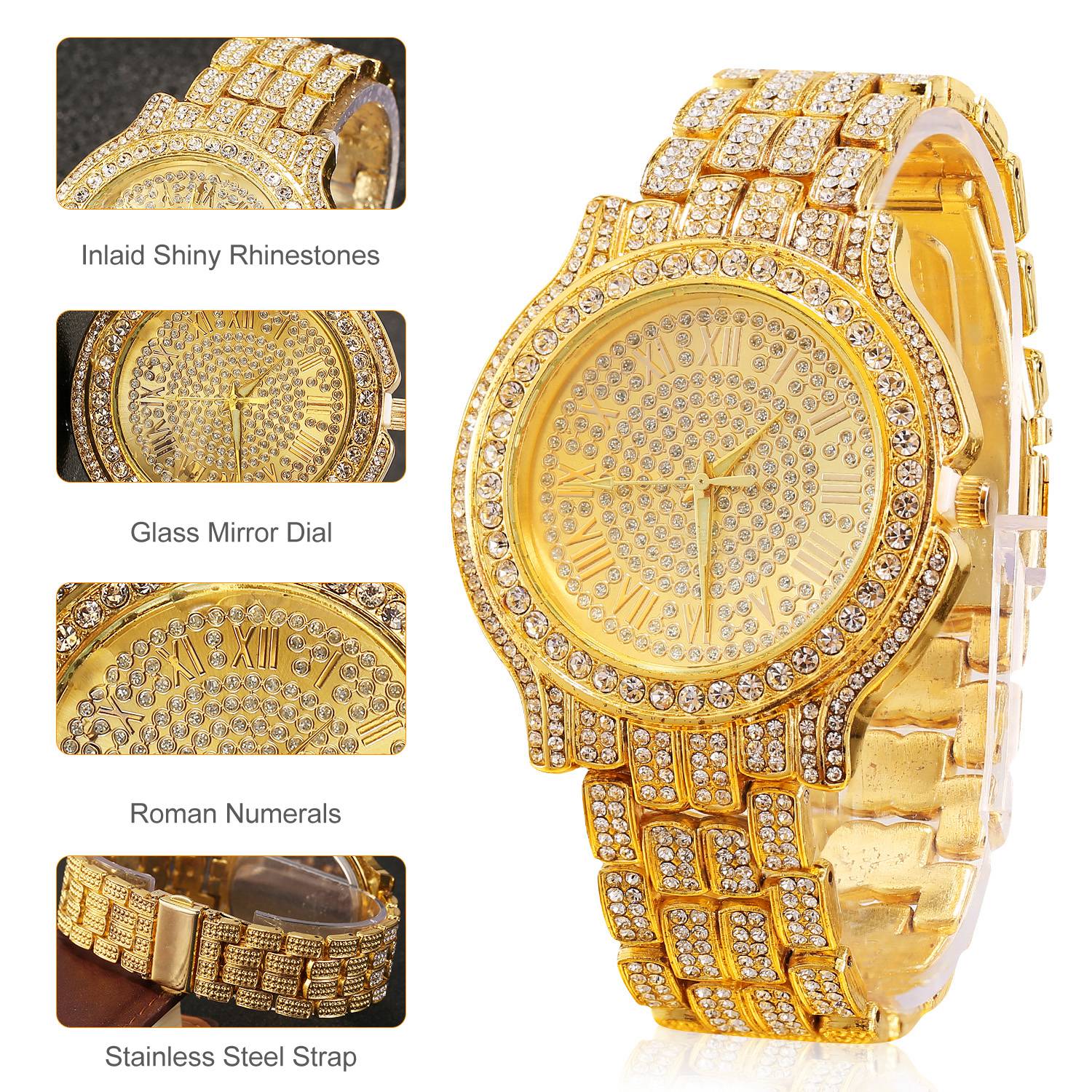 Luxury Crystal Rhinestone Quartz Watch Outlet 2025 New