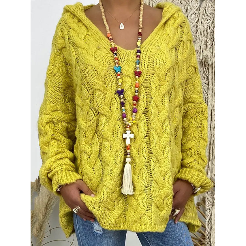 Women's Sweater Oversized Pullover Jumper Knitted Solid Color Buy Cheap Manchester Great Sale
