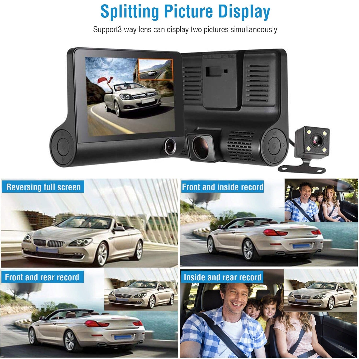 FHD 1080P Touchscreen Car DVR Dash Camera Quality Free Shipping For Sale