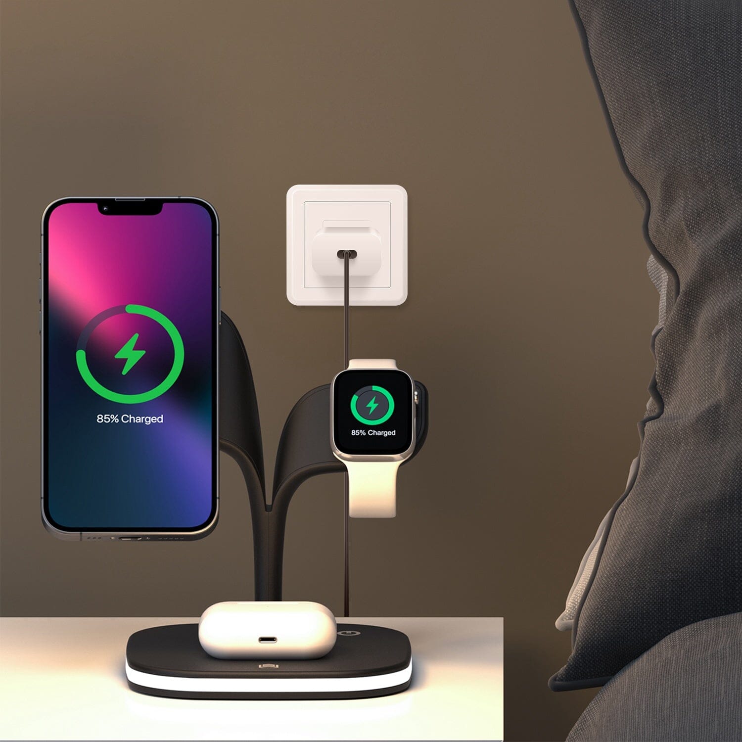 4-in-1 Magnetic Wireless Charging Station Dock Cheap Fashion Style