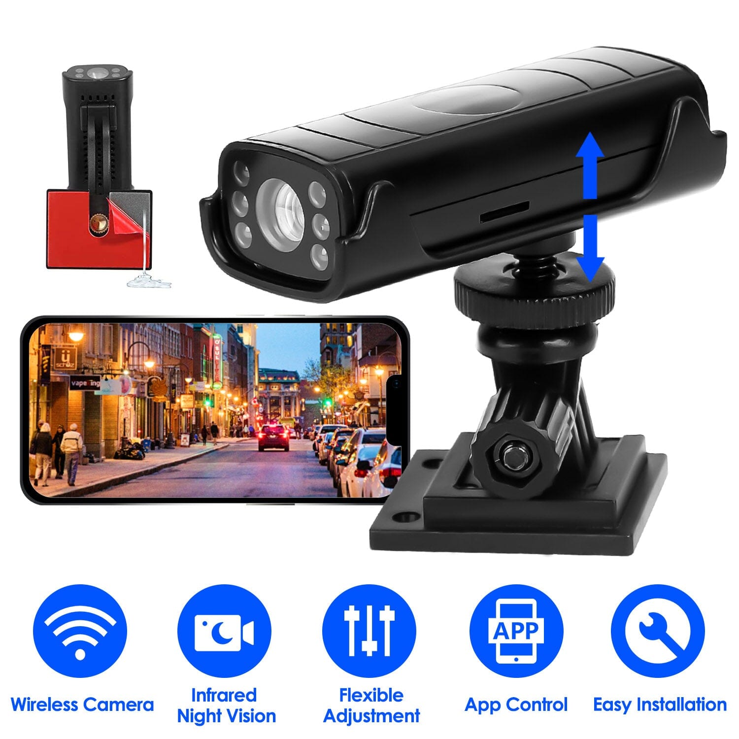 Wireless Camera Reverse Hitch Guide with Flexible Adhesive Base Pay With Paypal