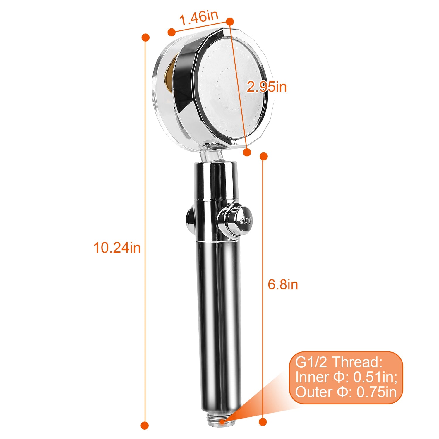 High Pressure Shower Head 360∞ Rotating Water Saving Handheld Shower Head Discounts Sale Online