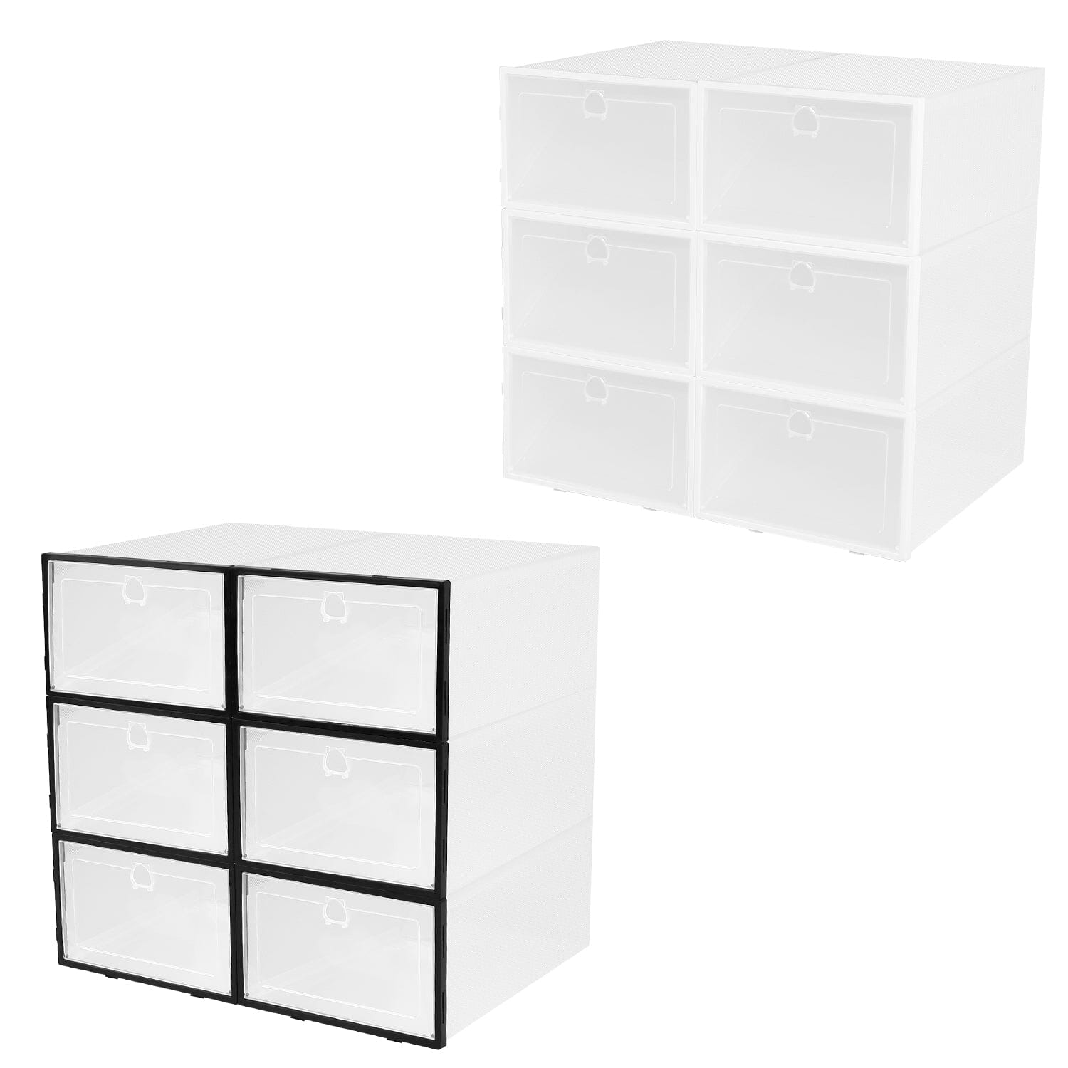 Stackable Shoe Storage Bin Transparent Dustproof Cheap Pice