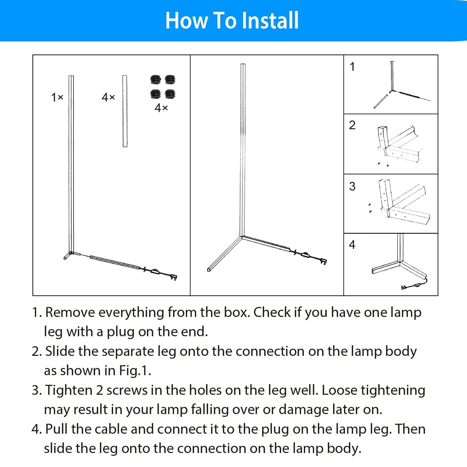 56 Floor LED Light Standing Lamp Countdown Package Online