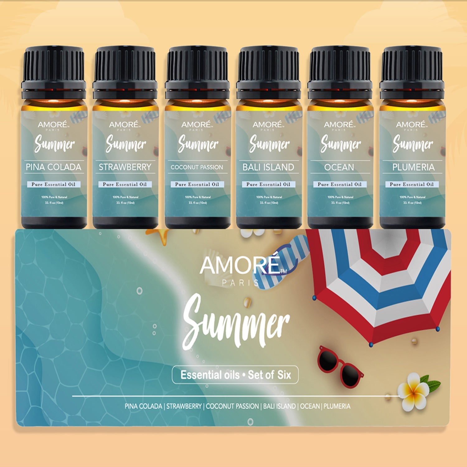 6-Pack: Summer Vibe Fresh Scented Aromatherapy Essential Oil For Diffusers Humidifiers Cheap Get To Buy