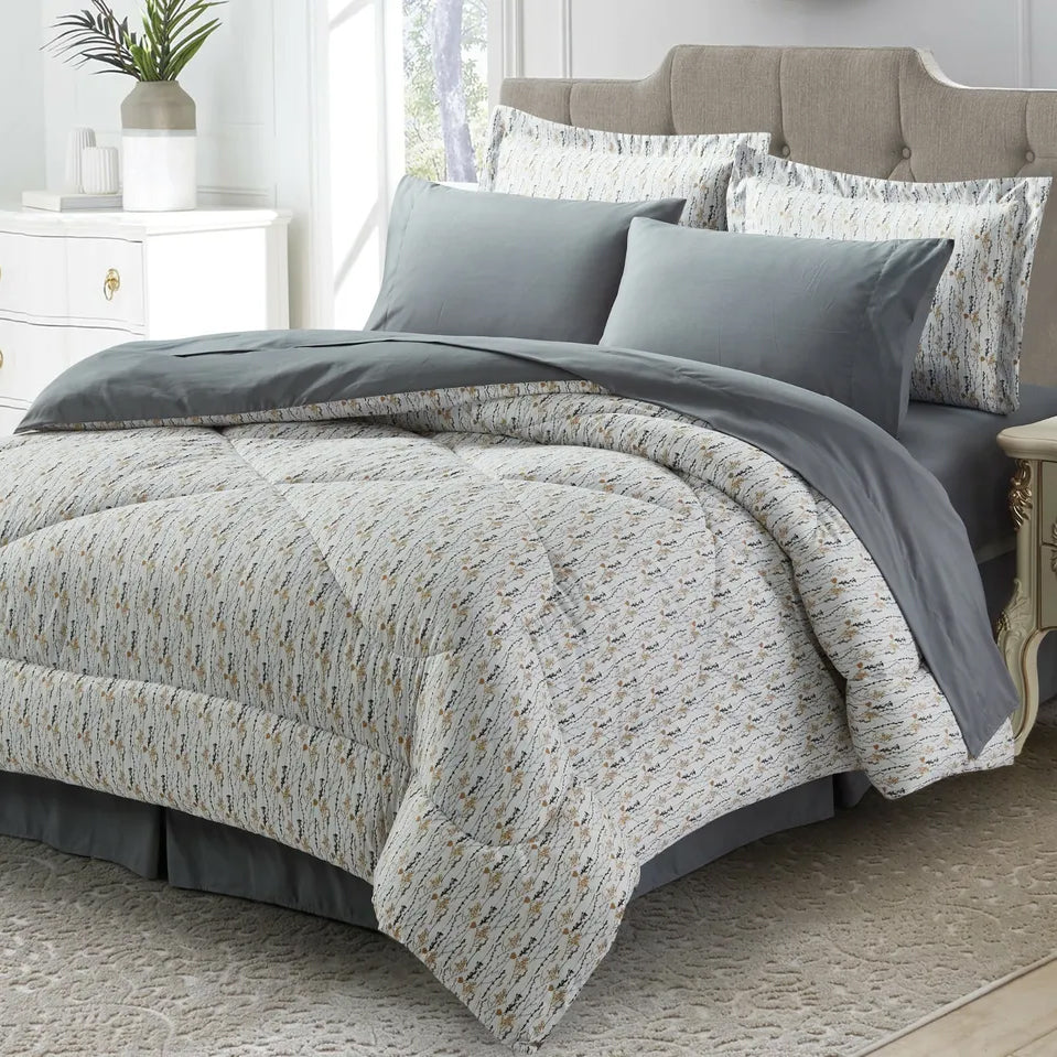 8-Piece: Bibb Home Down Alternative Comforter Set Sale Lowest Pice