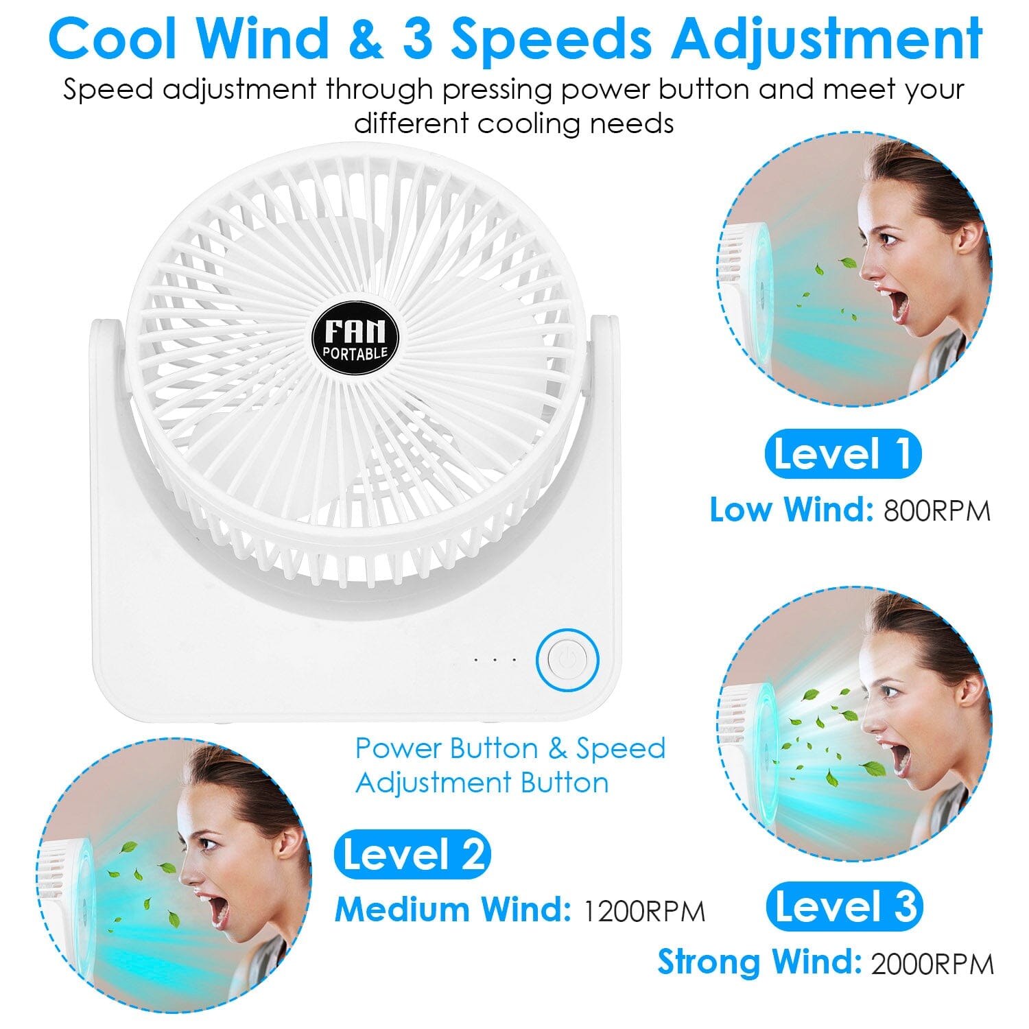 6.5 Desk Fan USB Powered 3 Speeds Shop For Online