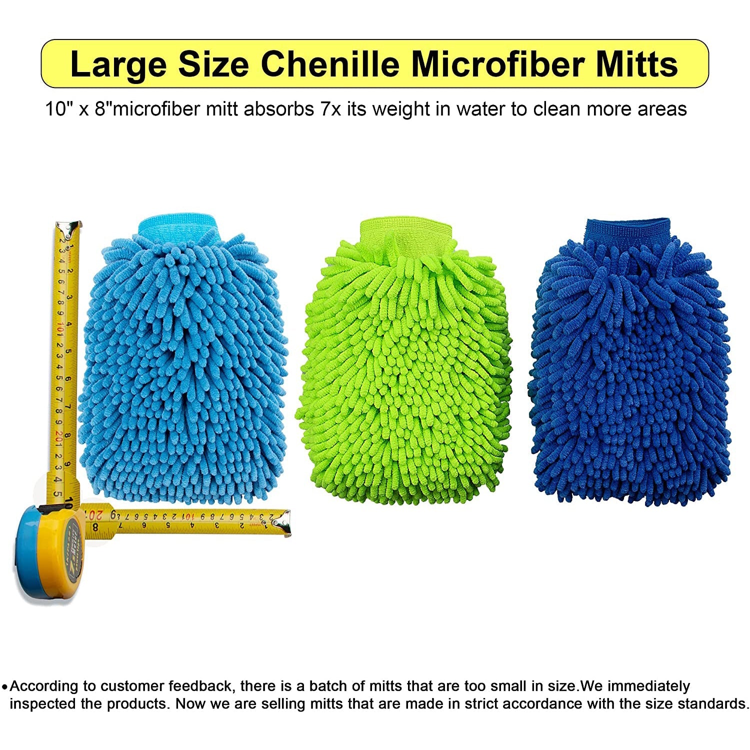 2-Pack: Large Size Microfiber Car Wash Mitt Buy Online