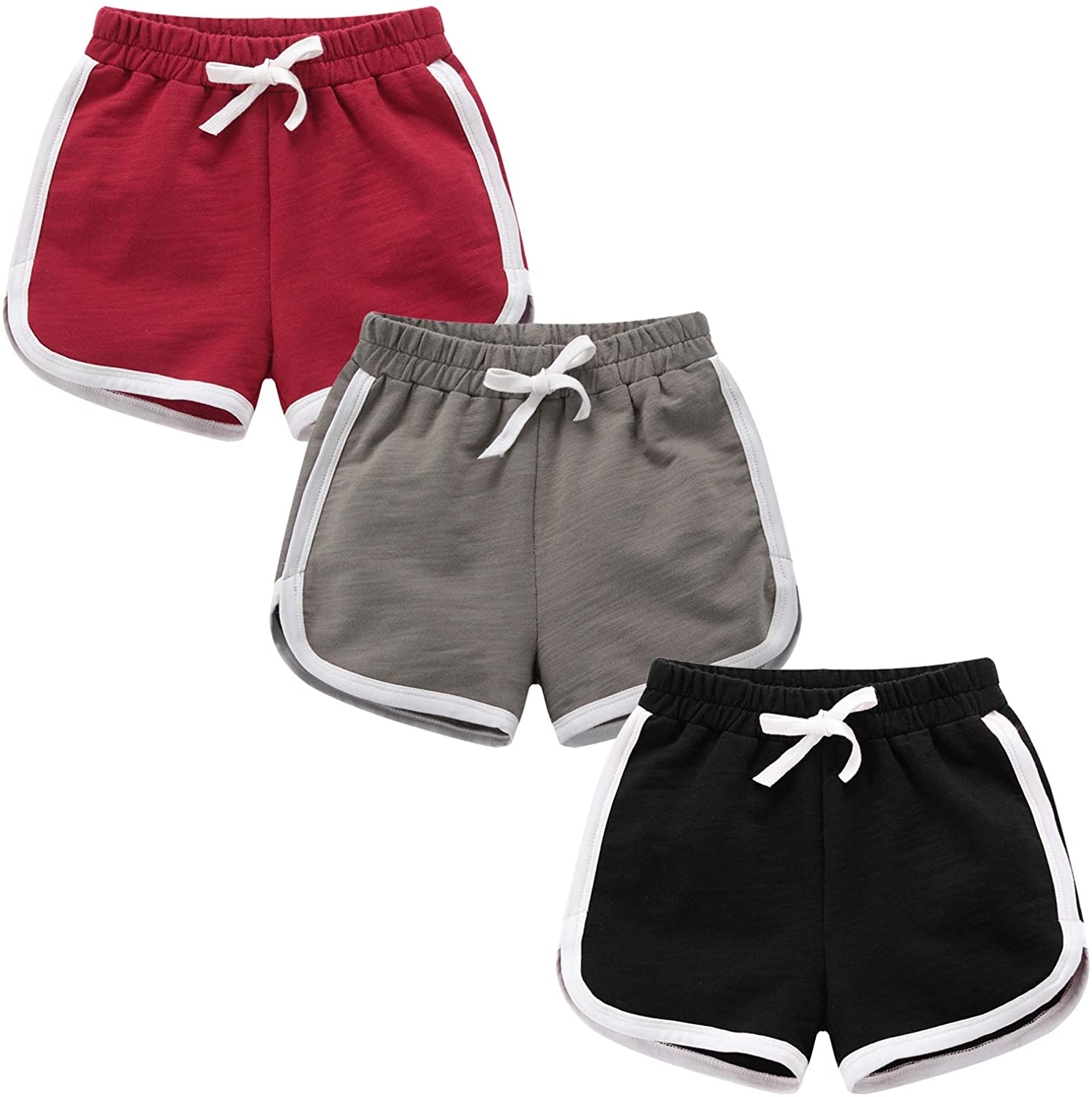 3-Pack: Running Athletic Cotton Shorts Big Discount Online