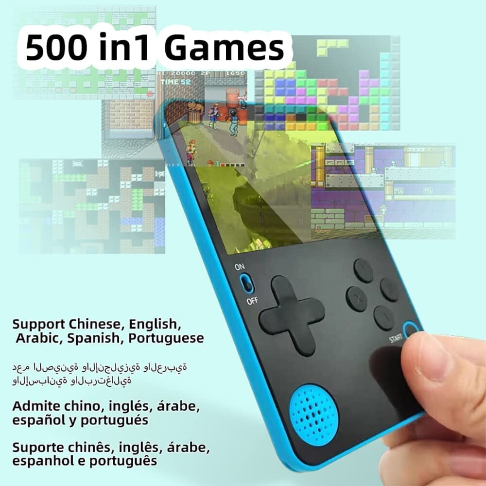 500 Built-in Games 2.4 Inch Color LCD Screen Retro Video Console Purchase Sale Online