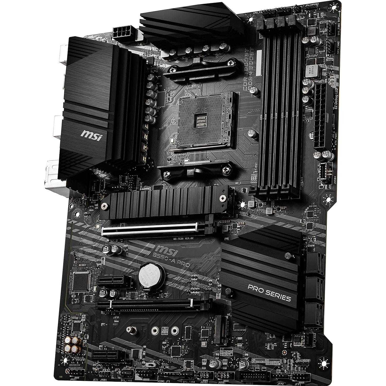 MSI B550-A PRO ProSeries Motherboard (AMD AM4, DDR4, PCIe 4.0, SATA 6Gb/s, M.2, USB 3.2 Gen 2, HDMI/DP, ATX) (Refurbished) Discount Cheapest