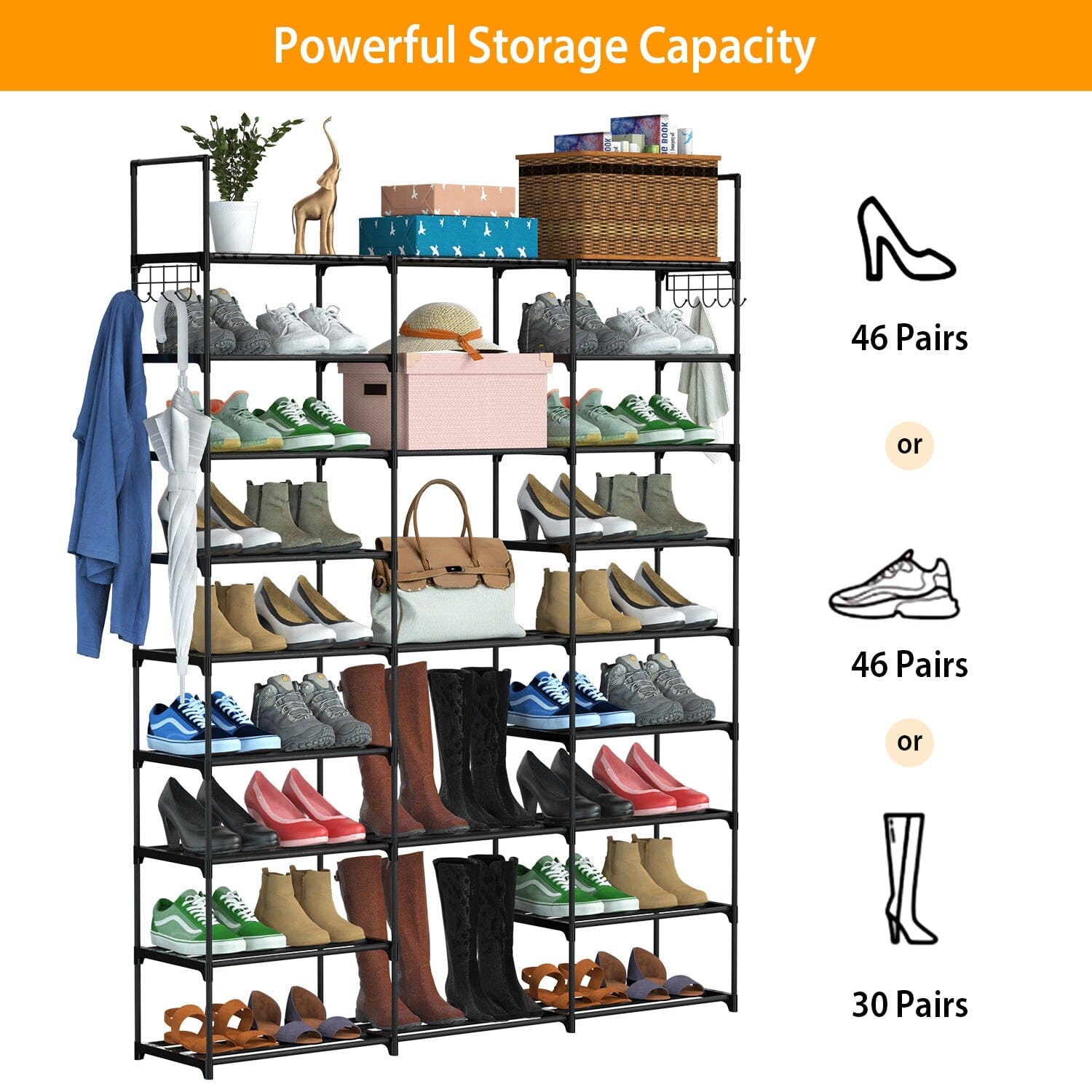 9-Tier: Shoe Rack Metal Storage Buy Cheap Very Cheap