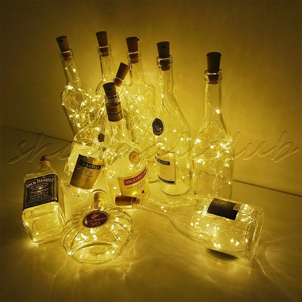 10-Pack: 20LEDs Wine Bottle Light Cork Shaped String Fairy Wire Night Light Pay With Visa For Sale