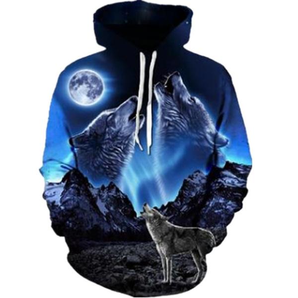 Autumn and Winter 3D Printed Wolf Sweatshirt Hoodie Best Store To Get Sale Online