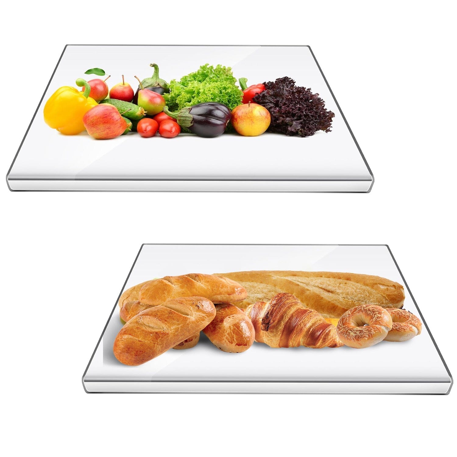 2-Pack: Non-Slip Transparent Countertop Cutting Board Kitchen Countertop Protector Visit New Sale Online