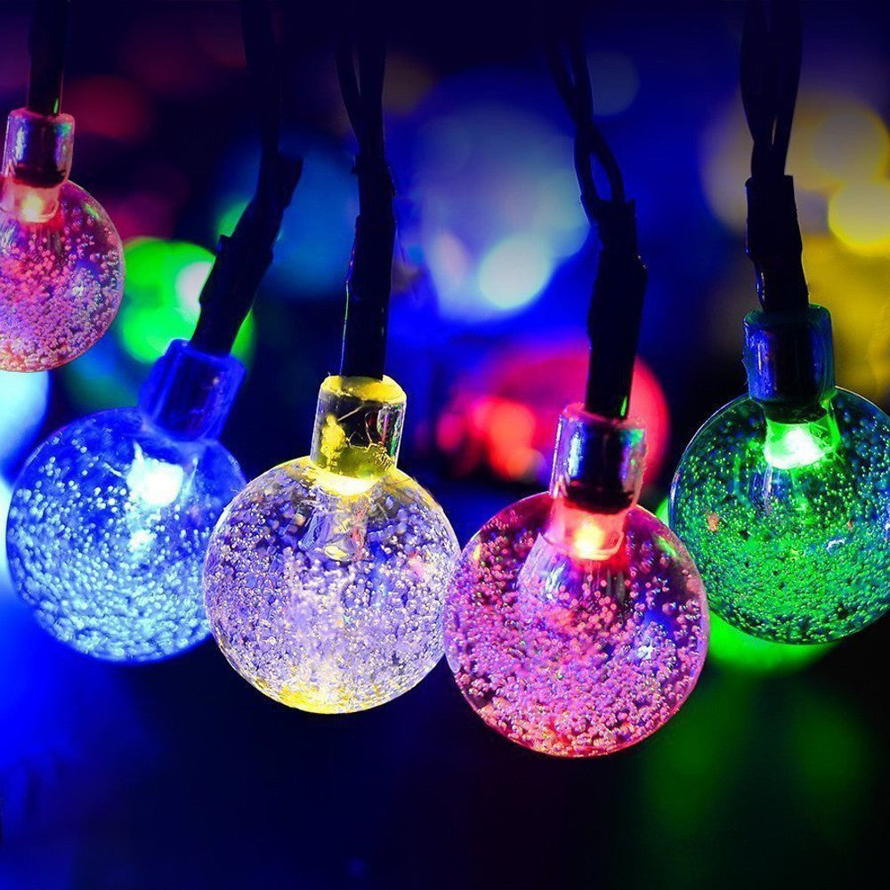 20 LED 16Ft Crystal Ball Solar String Lights Cheap Sale Footlocker Pictures