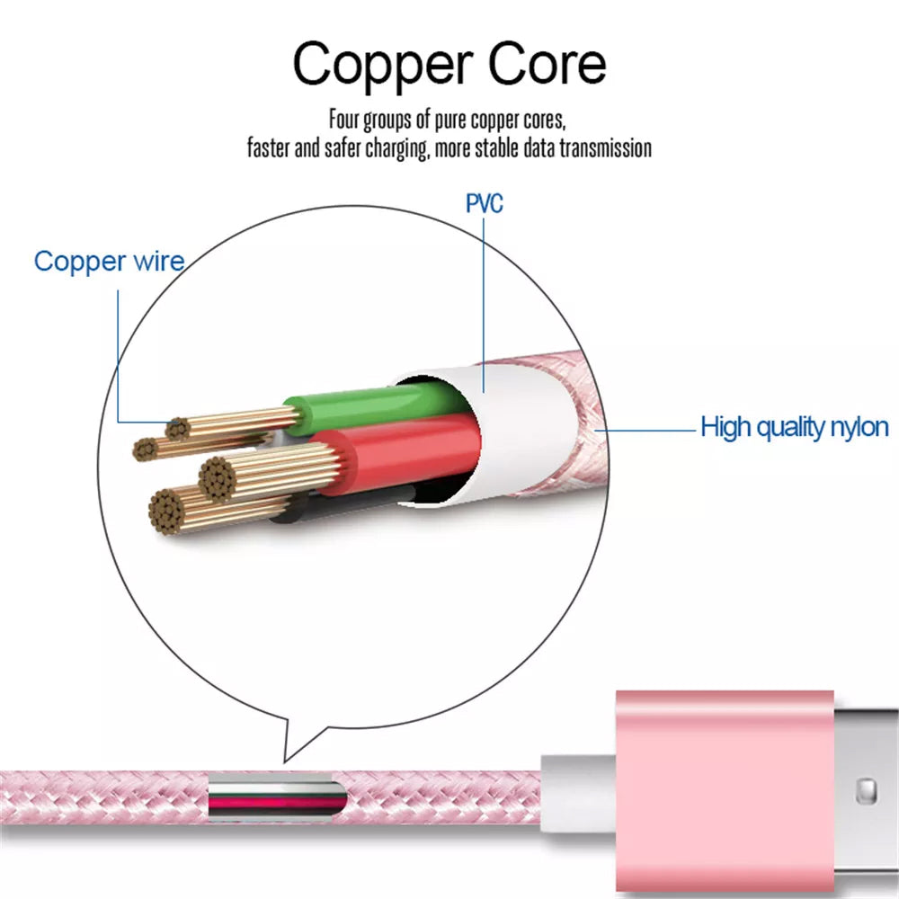 PBG XL 10Ft. Lightning Cable's Nylon Woven Protection Pick A Best For Sale