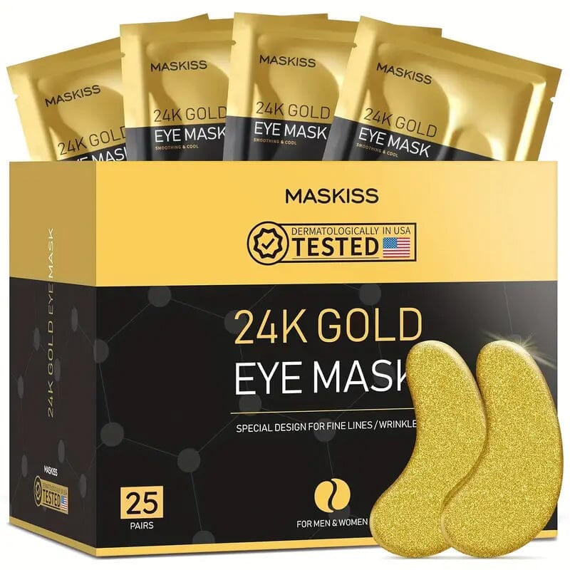 25-Pairs: 24K Gold Eye Mask Discount Free Shipping