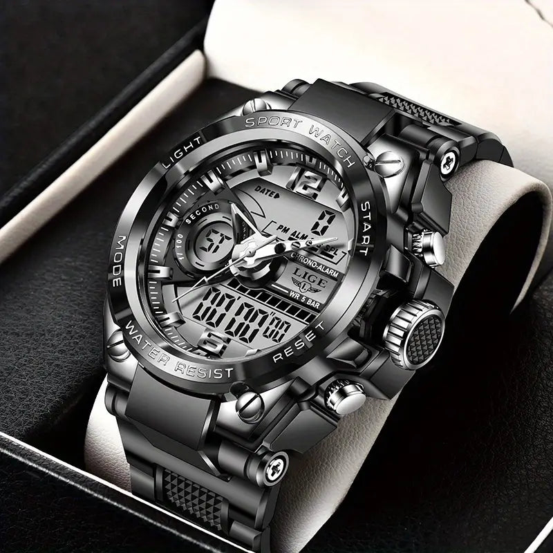 LIGE Men Digital Military Waterproof Watch Outlet Manchester