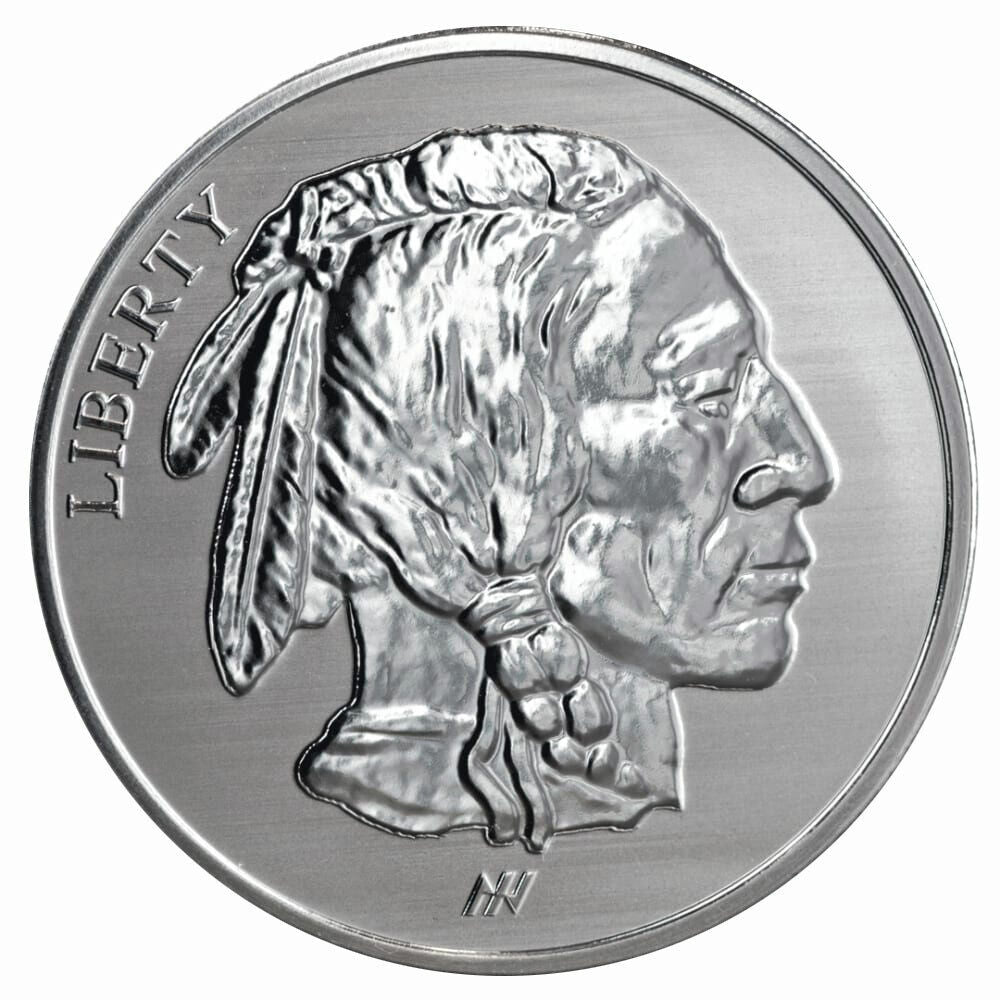 1oz .999 Fine AG Silver Round - Buffalo Indian Stamped Sale Footlocker