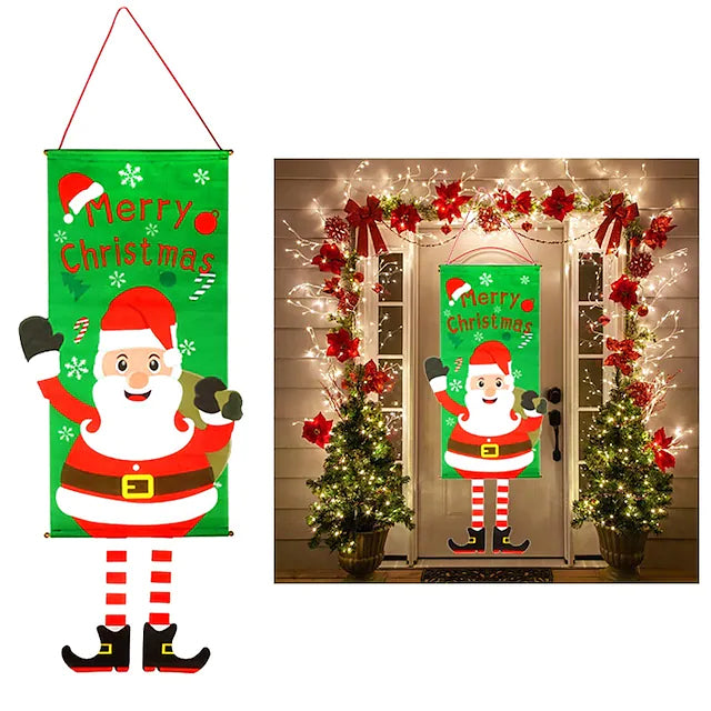 Christmas Door Hanging Flag Decor Discount For Nice