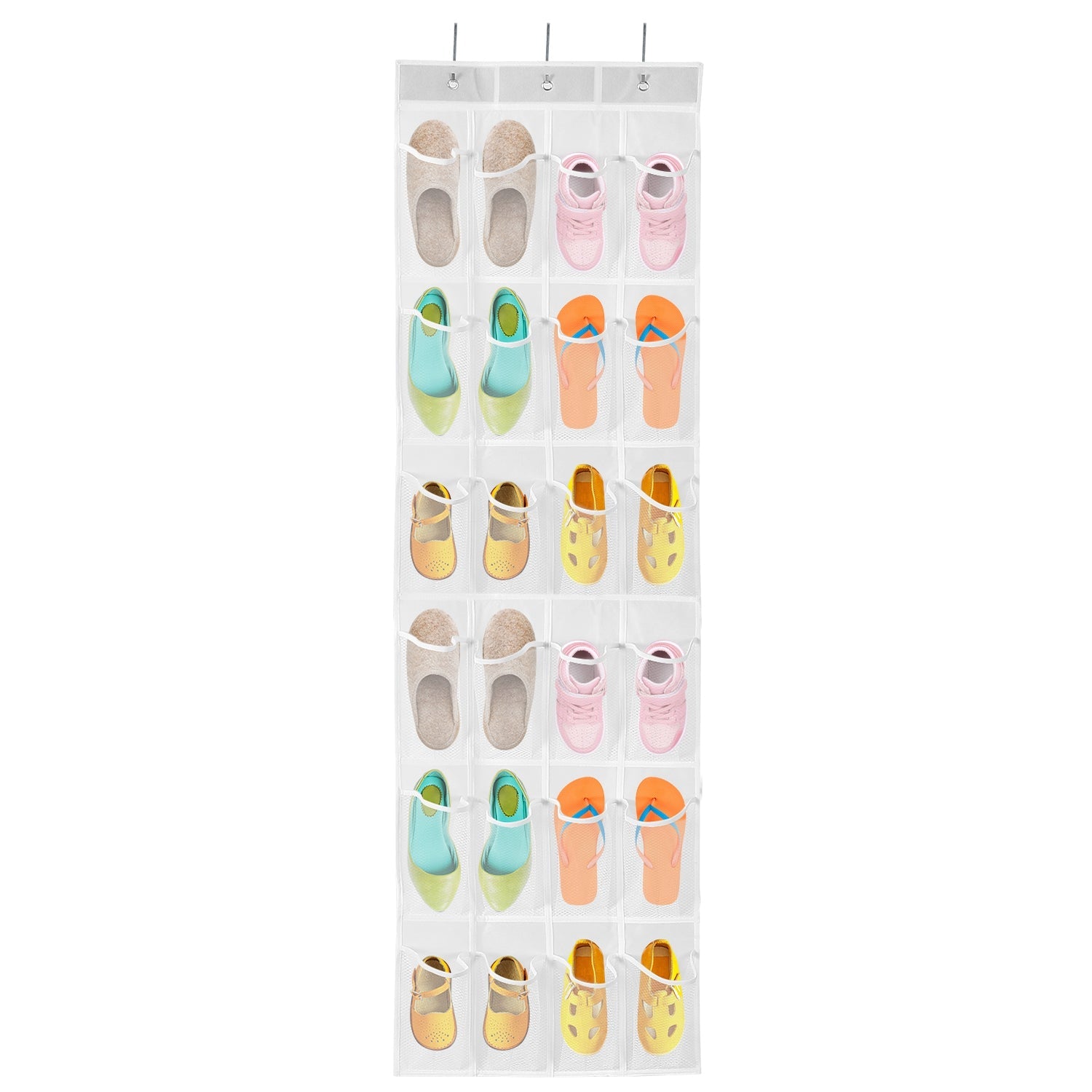 24 Pockets Over the Door Shoe Rack Sale New