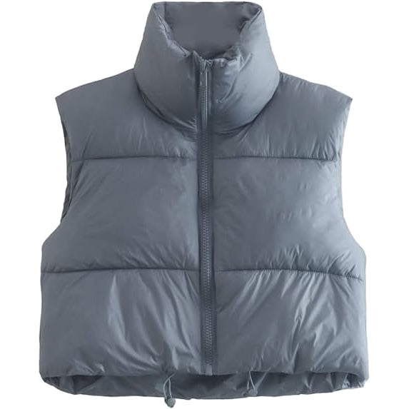 Women's Winter Crop Vest Lightweight Sleeveless Warm Outerwear Puffer Vest Padded Gilet Buy Cheap Manchester