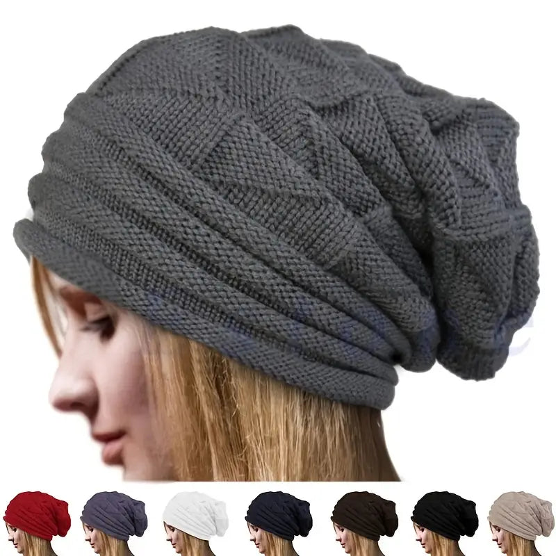 Unisex Oversized Knitted Baggy Beanie Original Online