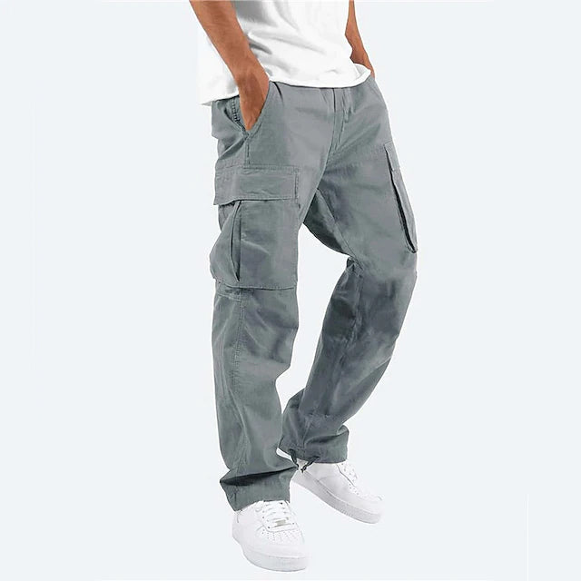 Men's Cargo Pants Trousers Drawstring Elastic Waist Multi Pocket Websites Online