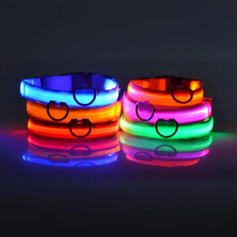 LED Dog Collars Light Adjustable Flashing Luminous Collar Night Anti-Lost Cheap Sale Perfect