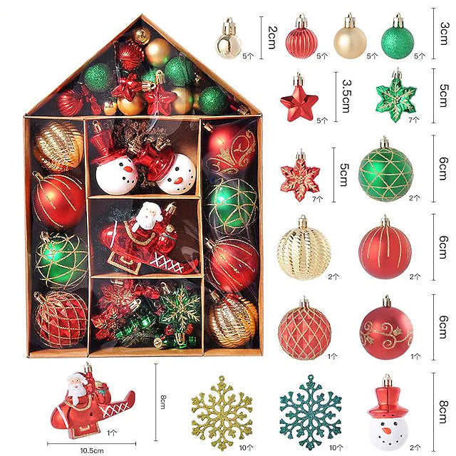 70-Pieces Set: Christmas Tree Decorations Christmas Ball Get To Buy For Sale