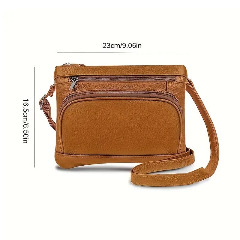 Multi-Pocket Wide Crossbody Wide Leather Bag Clearance Wholesale Pice