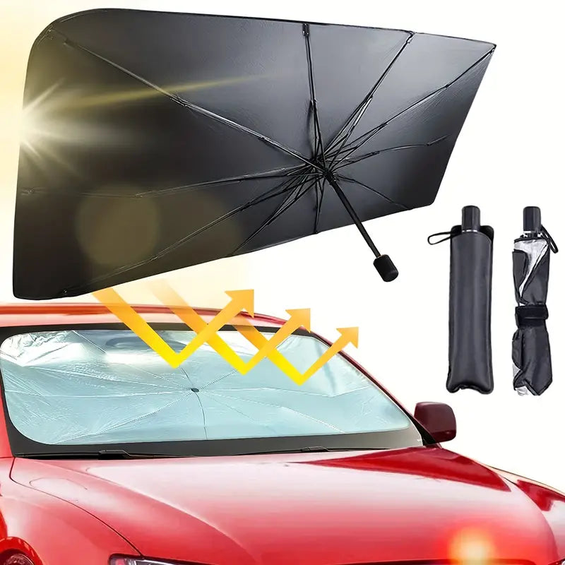 Car Windshield Sun Shade UV Rays and Heat Sun Visor Protector Foldable Reflector Umbrella Genuine Cheap Pice