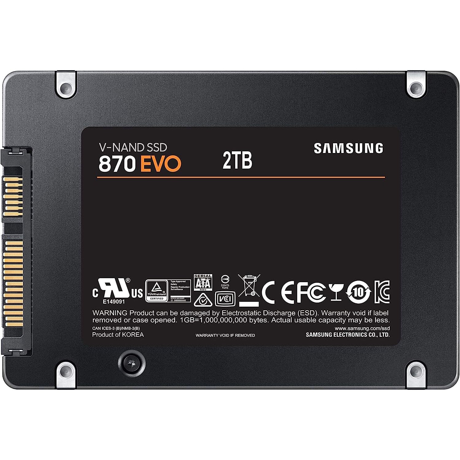 Samsung Electronics 870 EVO 2TB 2.5 Inch SATA III Internal SSD (MZ-77E2T0B/AM) (Refurbished) Outlet Cheap Quality