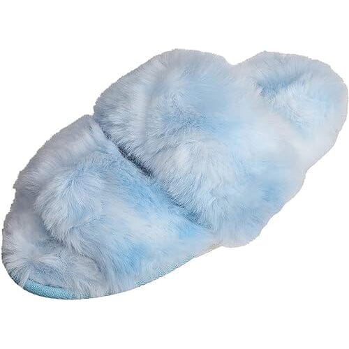 Roxoni Fuzzy House Slippers for Women Comfortable Furry Spa Cozy Slip On Open Toe Where To Buy Cheap Real