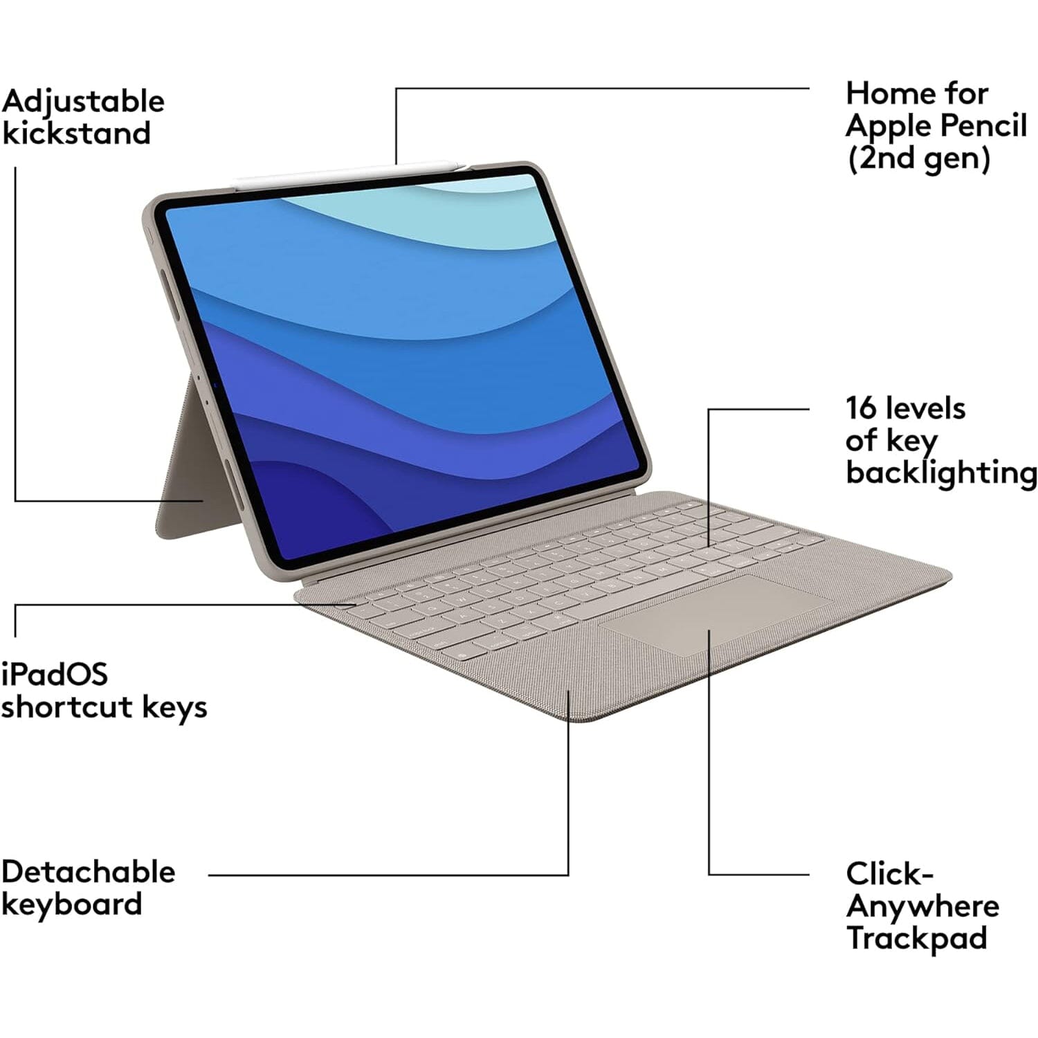 Logitech Slim Folio Bluetooth Keyboard Case for iPad (10th Generation) with Integrated Wireless Keyboard (Refurbished) Clearance Extremely