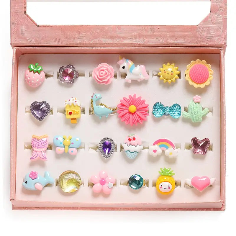 24 Adorable Pink Sheep Little Girl Jewel Rings Official Site Cheap Online