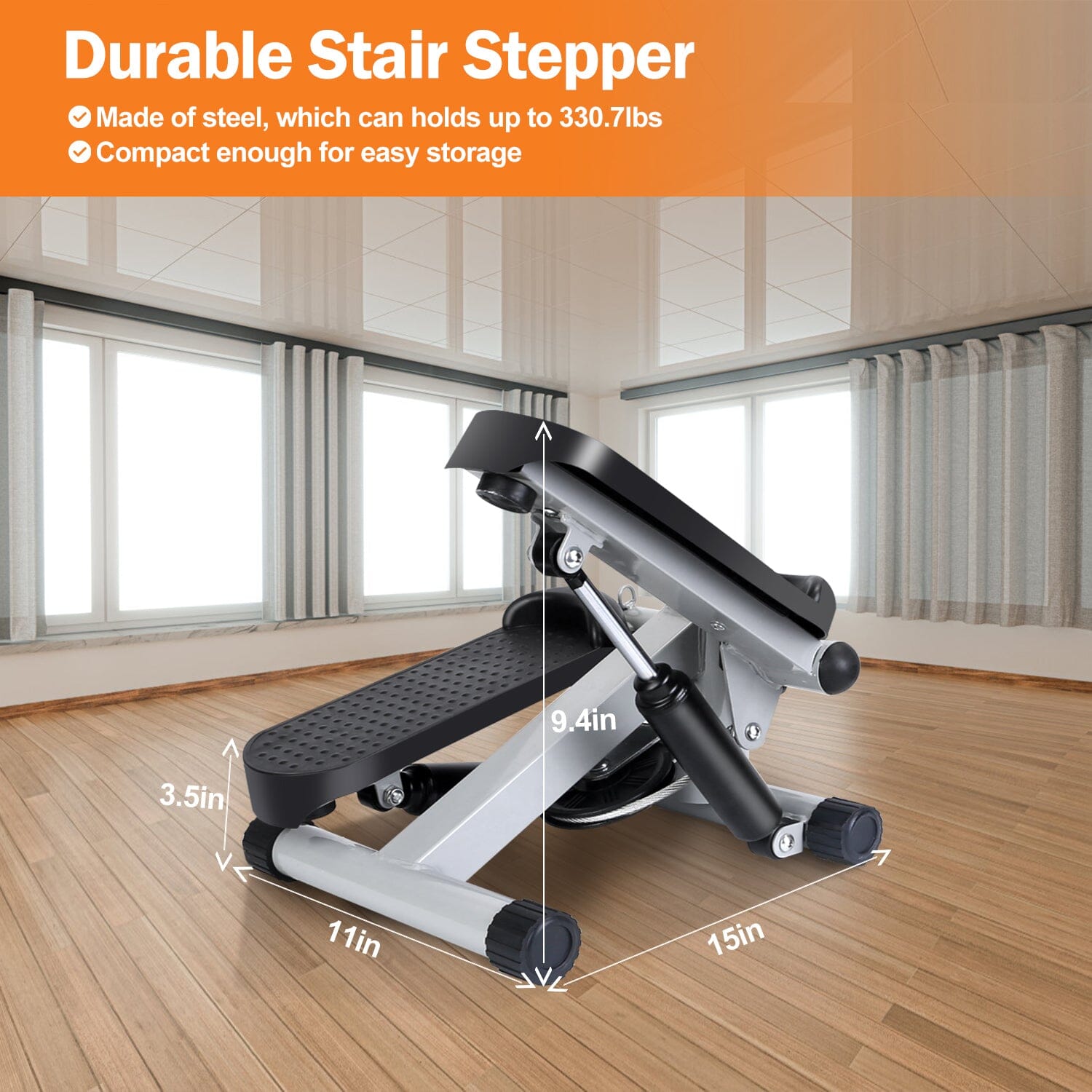 Mini Fitness Stepper with 2 Resistance Bands LCD Monitor Tumblr Cheap Online