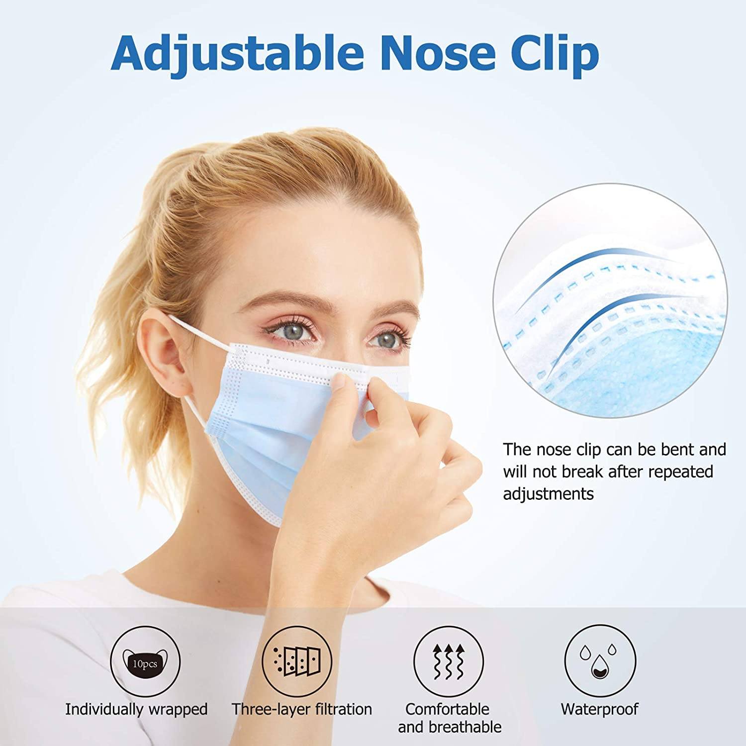 3-Ply Non-Woven Cup Dust Disposable Face Masks with Elastic Earloop Free Shipping Original