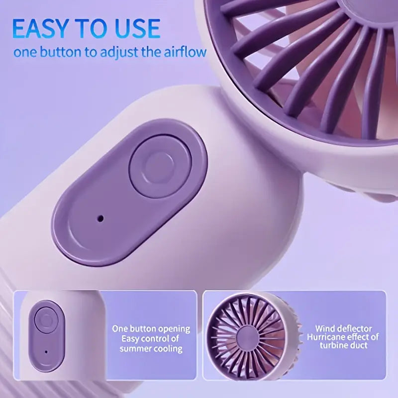 USB Rechargeable Mini Portable Fan with 3 Speeds Online Online Clearance