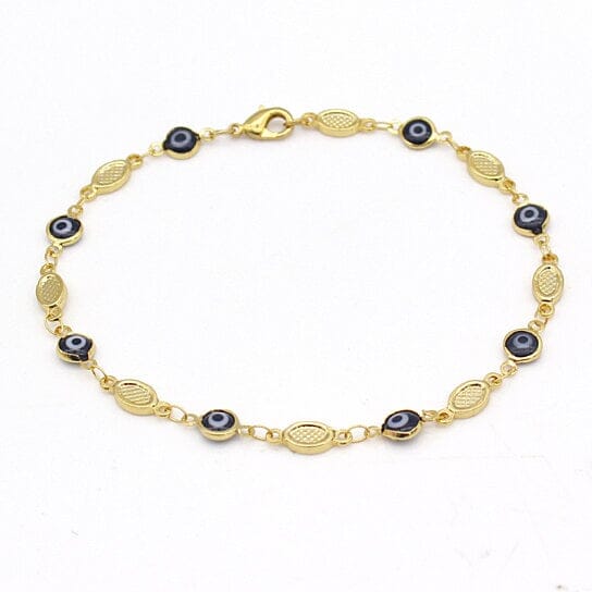 Evil Eye Anklet 10'' Blue High Polish For Nice Cheap Online