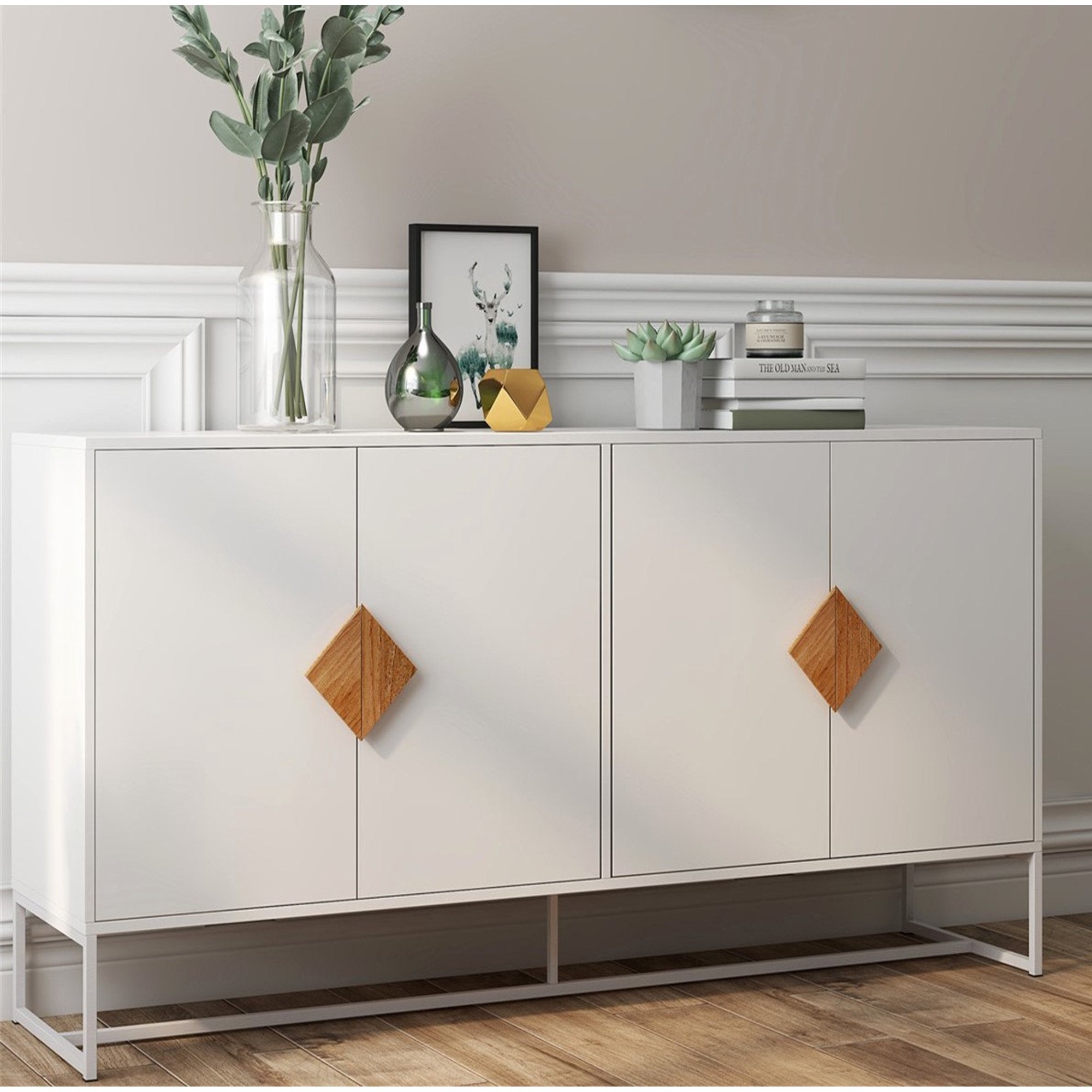 Storage Sideboard Cabinet White New Arrival For Sale