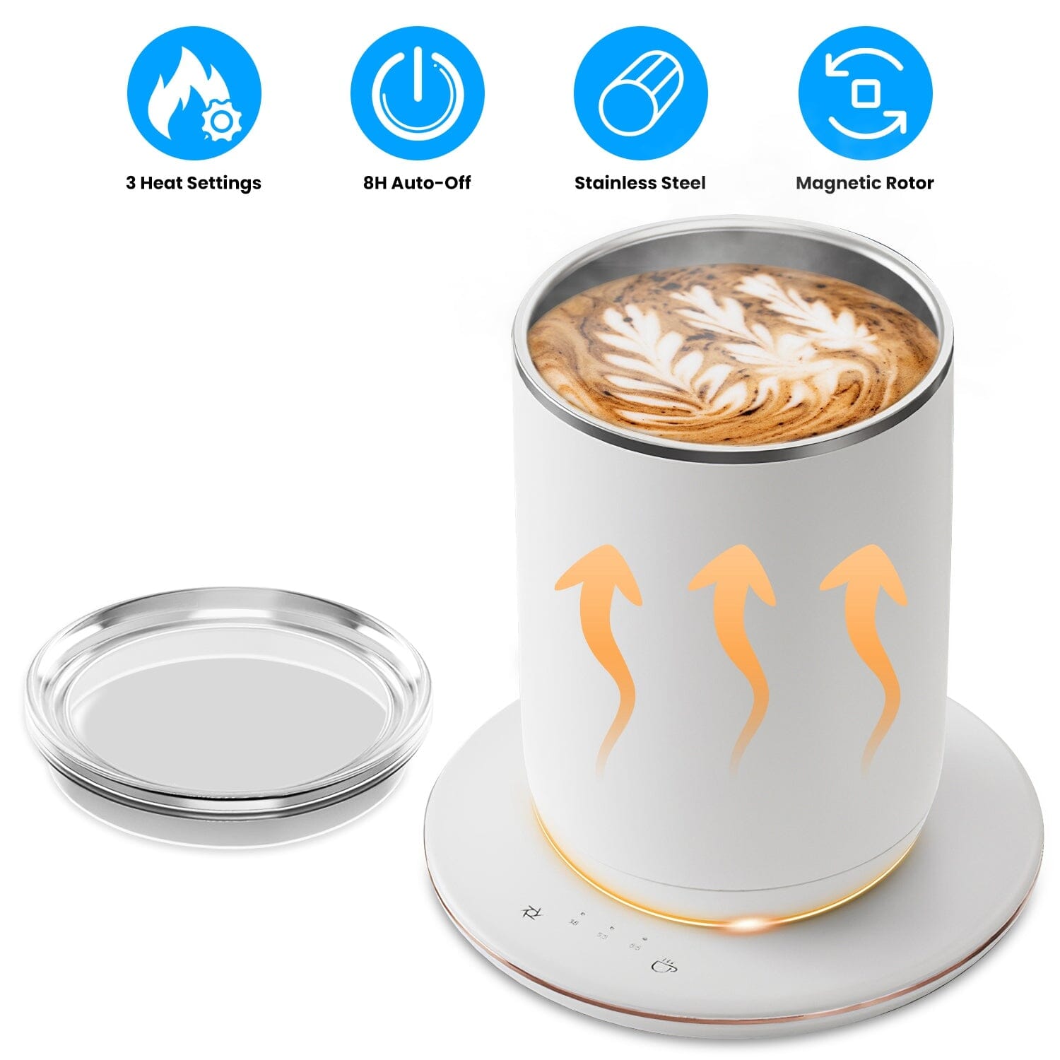 Self Stirring Coffee Mug with Lid Temperature Control 3 Heat Settings Cheap Sale Collections