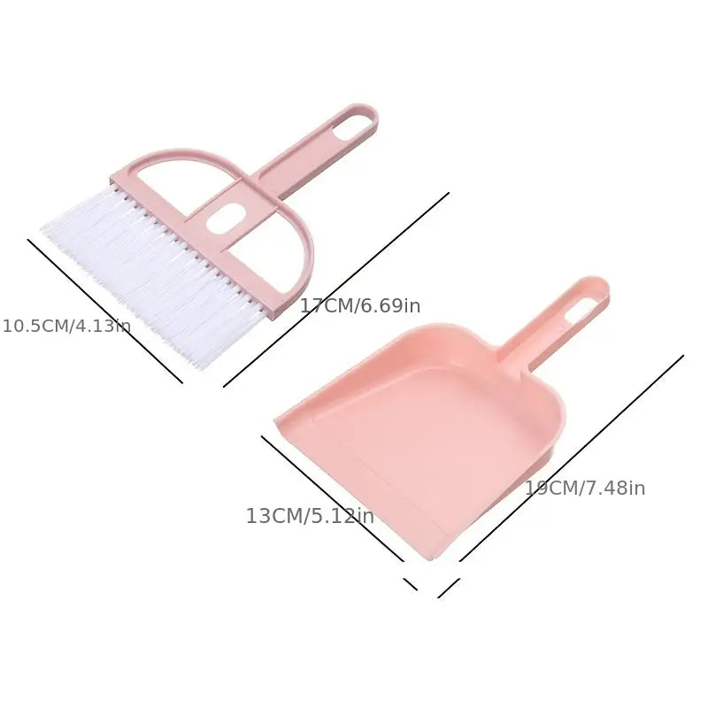 2-Piece Set: Mini Cleaning Dustpan And Brush Set For Nice For Sale