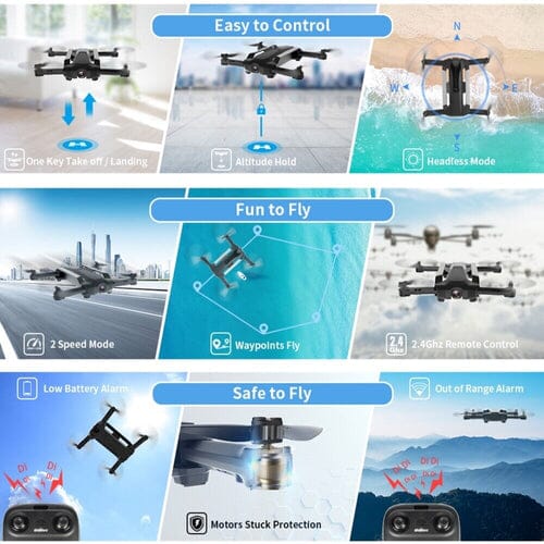 UDIRC Foldable RC Drone FPV WiFi Quadcopter w/ 720P HD Camera & 2 Batteries U73 Buy Cheap Hot Sale